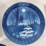 Royal Copenhagen, Bing and Grondahl (B&G) Collector Plates 1973-1976 Set of 7