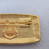 Signed Edgar Berebi Hapsburg Palace Gold Tone Metal Enameled Brooch Ltd Ed