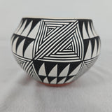 1950-60s Polychrome Pottery Olla Jar from Acoma, NM, Signed MA by Ma Aragon