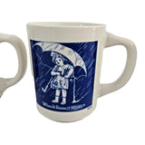 1980s Morton Salt Coffee Mugs: 1914 & 1921 Logos -When It Rains It Pours 3pcs