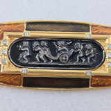 Signed Edgar Berebi Hapsburg Palace Gold Tone Metal Enameled Brooch Ltd Ed