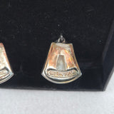 Marcasite & Mother of Pearl Dangle Earrings Thailand 925 A Sterling Silver NEW