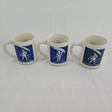 1980s Morton Salt Coffee Mugs: 1914 & 1921 Logos -When It Rains It Pours 3pcs