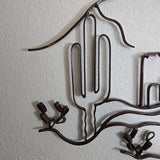 Pueblo 3D Metal Wall Sculpture 50"Wx30"T Dark Brown Enamel Southwest Style LN