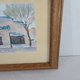 Southwestern Watercolor: Zummy's Adobe by Kat Wiederhorn - Mid-20th Century