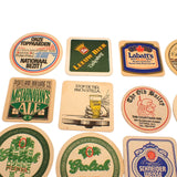 European & US Beer Coasters Mats Bar Pub Man Cave Art Breweriana 20 Pcs VG Vintage