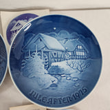 Royal Copenhagen, B&G, and Porsgrund Collector Plates 1973 to 1977 Set of 8