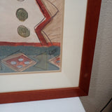 Susan Gillette Signed Original Watercolor Kokopelli Figures Dancing 34x27 Framed