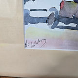 Southwestern Watercolor: Zummy's Adobe by Kat Wiederhorn - Mid-20th Century