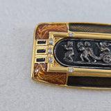 Signed Edgar Berebi Hapsburg Palace Gold Tone Metal Enameled Brooch Ltd Ed