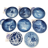 Royal Copenhagen, B&G, and Porsgrund Collector Plates 1973 to 1977 Set of 8