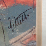 Susan Gillette Signed Original Watercolor Kokopelli Figures Dancing 34x27 Framed