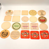 European & US Beer Coasters Mats Bar Pub Man Cave Art Breweriana 20 Pcs VG Vintage