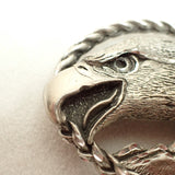 Pewter Bald Eagle EJC 1995 Belt Buckle USA 3-5/8"x2-3/4" Western Rare Vintage