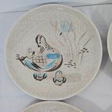 Lot of 10 Red Wing Potteries - Bob White Quail - 10-7/8" Dinner Plates 1962 MCM