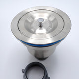 New Stainless Steel 3.5" Kitchen Sink Basket Strainer Drain Assembly w/Gaskets