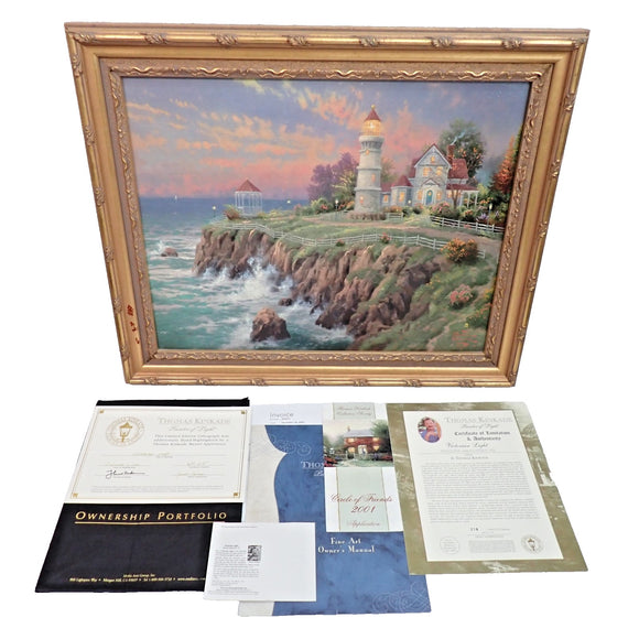 Thomas Kinkade Victorian Light 24x20 Ltd Ed Canvas #218/1100 Signed COA, Framed