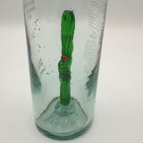 Porfidio Anejo EMPTY Bottle #7583 Green Cactus Hand Blown Art Glass 750ml VG