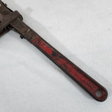 Vtg 14" Adjustable Drop Forged Steel Pipe Wrench PL-M8-814 USA -Jaw Opens 1-3/4"