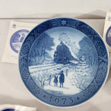 Royal Copenhagen, B&G, and Porsgrund Collector Plates 1973 to 1977 Set of 8