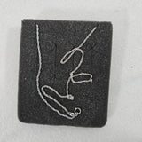 Marcasite & Crystal 17" Necklace Oval Pendant NF 925 Sterling Silver Thailand