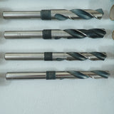 Vintage Hanson USA HSS Silver Deming Drill Bit Set of 10 Bits 17/32"-1" w/Tubes