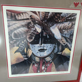 Vtg 1996 Cheyenne Dog Soldier Print by Lisa Achnuder - Signed, Framed & Matted