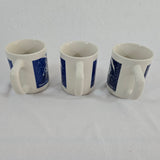 1980s Morton Salt Coffee Mugs: 1914 & 1921 Logos -When It Rains It Pours 3pcs