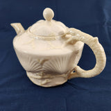 Vintage 1946 to 1955 Belleek Pottery New Shell 6" Teapot & Lid Ireland 4th Mark