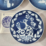 Royal Copenhagen, B&G, and Porsgrund Collector Plates 1973 to 1977 Set of 8