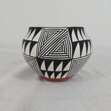 1950-60s Polychrome Pottery Olla Jar from Acoma, NM, Signed MA by Ma Aragon