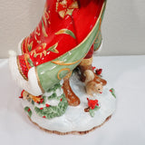 Fitz & Floyd Bellacara Santa 19" Figurine Centerpiece w/Box 2008 Handcrafted