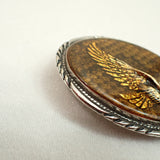 SSI Diamondback Rattler Eagle Belt Buckle Western Handcrafted USA 3-7/8" Vintage