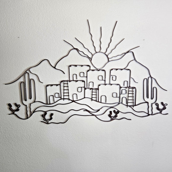 Pueblo 3D Metal Wall Sculpture 50