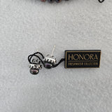 Vtg HONORA Freshwater Pearl Coil Cuff Bracelet & Earrings Set Silver Beads Gift