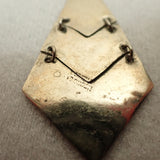 SOMBRAS Mexico Abalone Shell Geometric Dangle Earrings, Alpaca Silver , Vintage