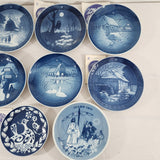 Royal Copenhagen, B&G, and Porsgrund Collector Plates 1973 to 1977 Set of 8