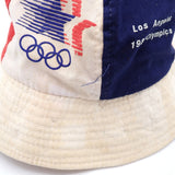1984 Los Angeles Olympics LAOOC Bucket Hat M/L w/8 Pins including Sam Eagle USA