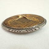 SSI Diamondback Rattler Eagle Belt Buckle Western Handcrafted USA 3-7/8" Vintage