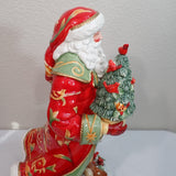 Fitz & Floyd Bellacara Santa 19" Figurine Centerpiece w/Box 2008 Handcrafted