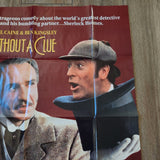 Vtg 1989 Without A Clue Orion Home Video 26x38 Movie Poster Pkg w/Michael Caine