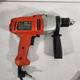 Black & Decker DR600 HD 6 Amp 1/2" Electric Corded Hammer Drill w/Case - WORKING