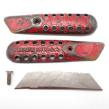 Vintage Stanley Defiance 1299 Style Cast Iron Utility Knife USA w/5 New Blades