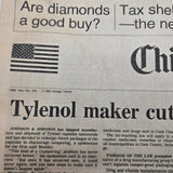 1982 Chicago Tribune Tylenol Cyanide Murders Newspaper Oct 5 Complete