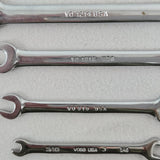Snap-on VO Series SAE Double Open-End Wrenches 4pc Set - USA Made - Vintage