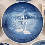 Royal Copenhagen, B&G, and Porsgrund Collector Plates 1973 to 1977 Set of 8