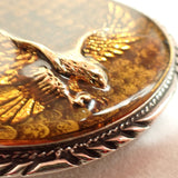 SSI Diamondback Rattler Eagle Belt Buckle Western Handcrafted USA 3-7/8" Vintage