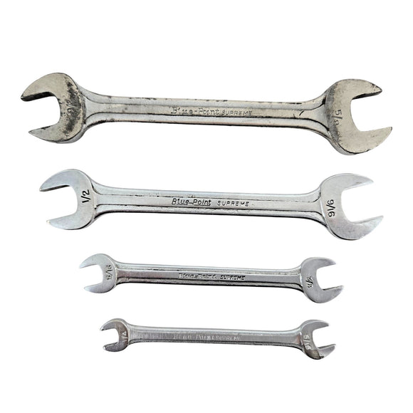 Blue-Point Supreme SAE Double Open End Wrenches S1820 S1618 S1012 S810 4pc Set