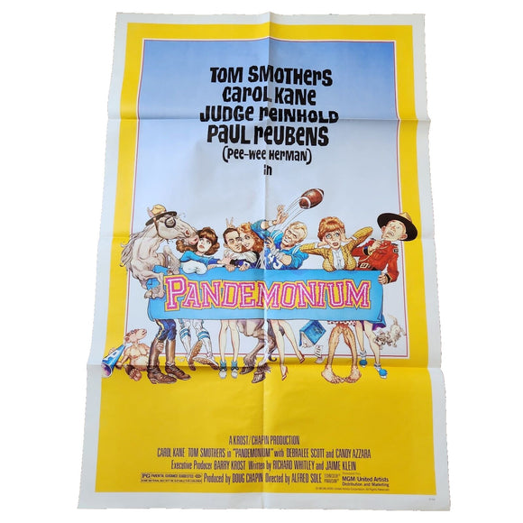 1982 Pandemonium MGM/UA Home Video Movie Poster 27x41 Folded #P-754 NEW