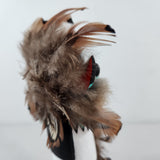 Vtg Hopi Kachina Doll - Carved Wood, Feathers, Turquoise - 9" T - Circa 1960s